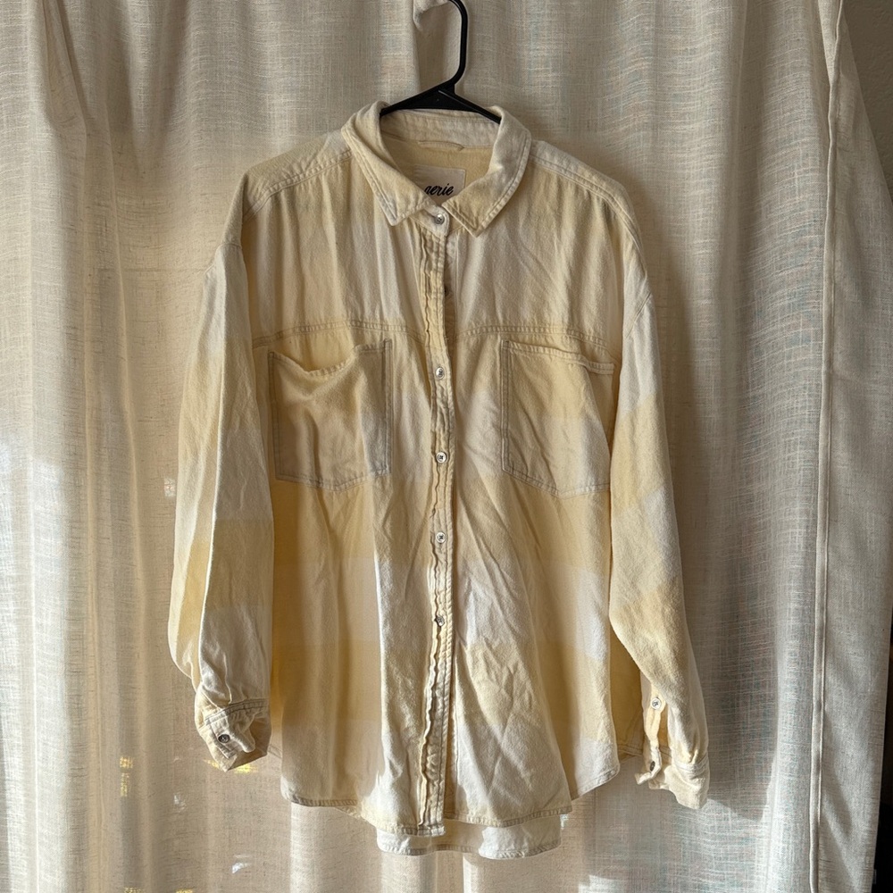 Aerie Cream Button Down Shirt